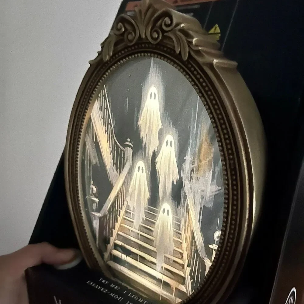 Martha Stewart Halloween Light Up LED Haunted Mirror Stairway Ghosts